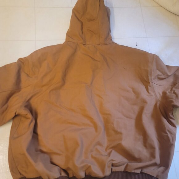 Carhartt Brown (J140BRN) Union Made Jacket with BLK Quilted liner US MEN SZ 5XL - Picture 11 of 14